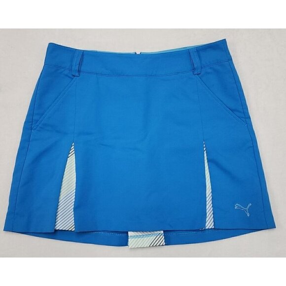 Puma Dry Cell Pleated Woven Golf Skirt Diva Blue Size 6 - Picture 2 of 8